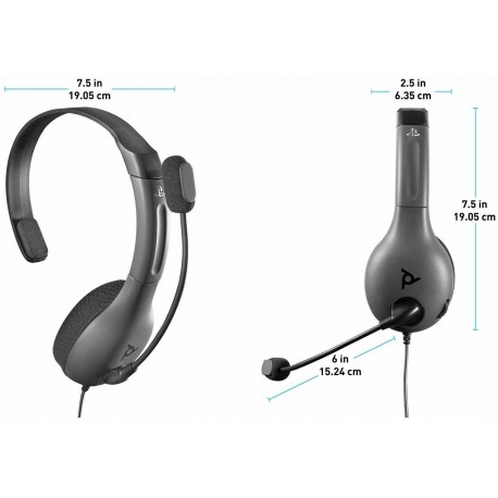 Slušalke PDP CHAT HEADSET LVL30, PS5, sive
