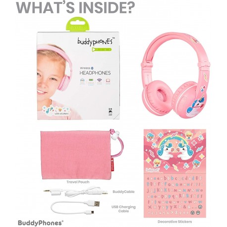 BUDDYPHONES PLAY, BLUETOOTH SLUŠALKE, ROZA