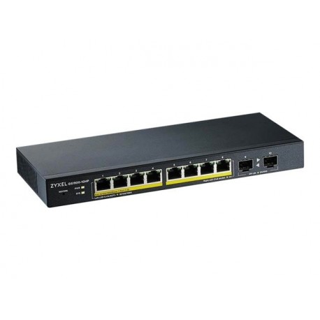 ZYXEL GS1900-10HP v2 8-port GbE L2 PoE Smart Switch +