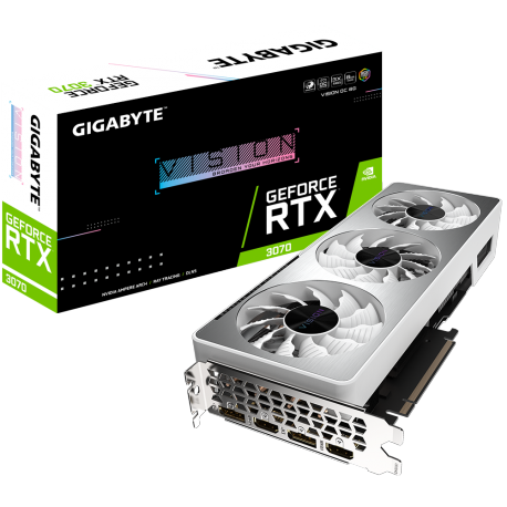 Grafična kartica GIGABYTE GeForce RTX 3070 VISION OC 8GB, GV-N3070VISION OC-8G
