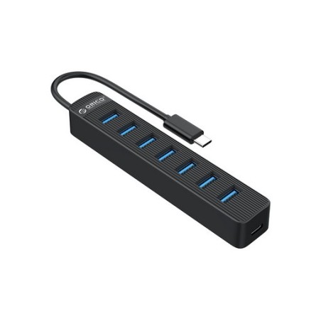 USB-C hub s 7 vhodi, USB 3.0, 0,15m, črn, ORICO TWC3-7A,