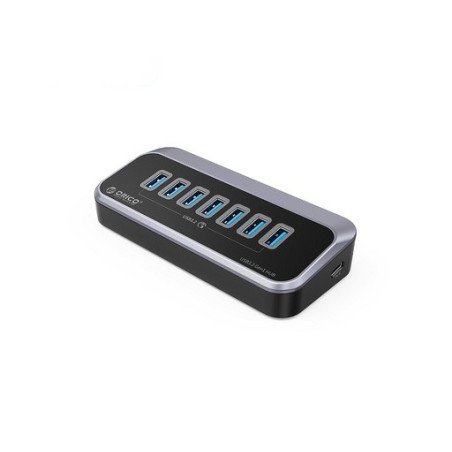 USB-C hub s 7 vhodi, 7x USB-A 3.2 Gen1, 5Gbps, črn, ORICO M3U3-7A-10,