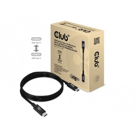 Kabel USB-C v USB-C Club 3D CAC-1576, USB4, dvosmerni, 40Gbps, 8K@60Hz, PD 240W,