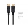 Kabel DisplayPort 1.4, M/M, 8K 60Hz, 4K 240Hz, Shielded, 2m, črn, Ewent EC1406,