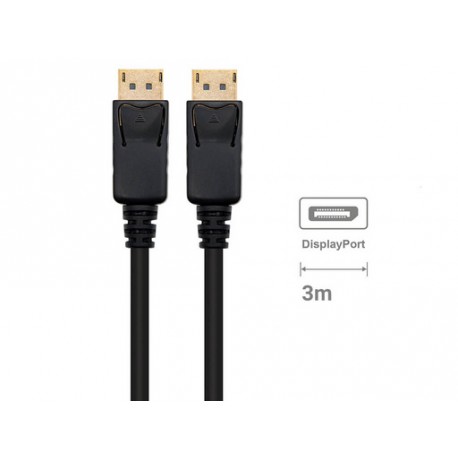 Kabel DisplayPort 1.4, M/M, 8K 60Hz, 4K 240Hz, Shielded, 3m, črn, Ewent EC1407,