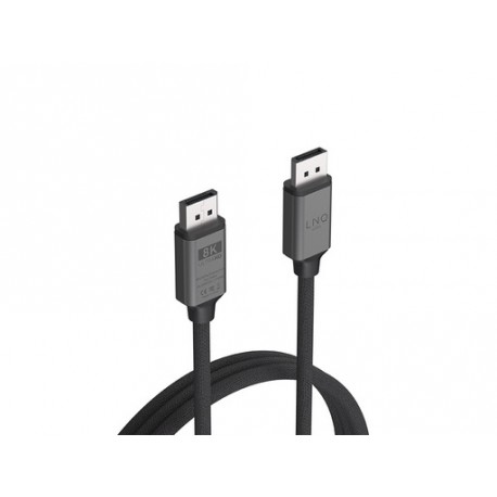 Kabel DisplayPort 1.4, M/M, 8K 60Hz, 4K 144Hz, HDR, 2m, pleten, LINQ,