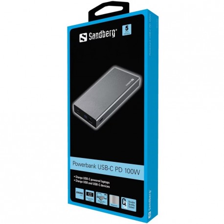 Prenosna baterija Sandberg Powerbank USB-C Power Delivery 100W 20000mA