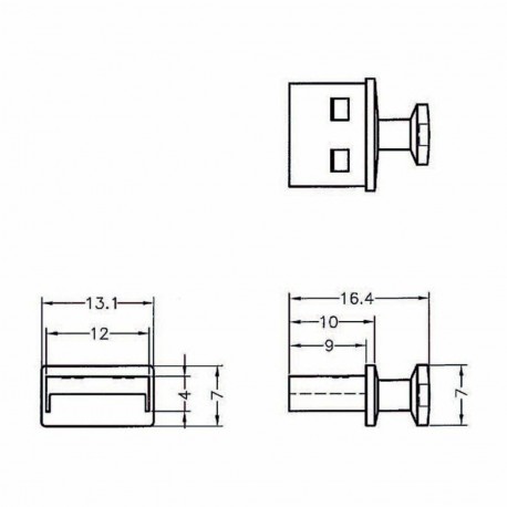 Delock protiprašna zaščita za USB TipA črna pak/10 64009 9060039