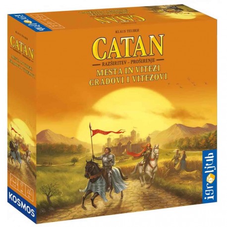Družabna igra Catan - razširitev Mesta in Vitezi - odprta embalaža