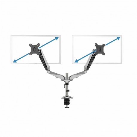 Stenski nosilec za TV / monitoDigitus namizni nosilec za 2xmonitor srebrno/črn D