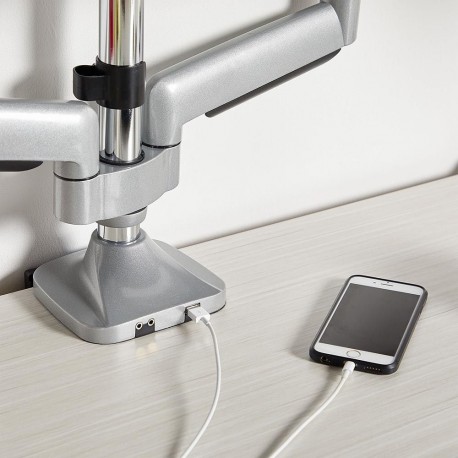 VonHaus trojni namizni nosilec do diagonale 32, 2 x USB 3.0, plinska vzmet, 30