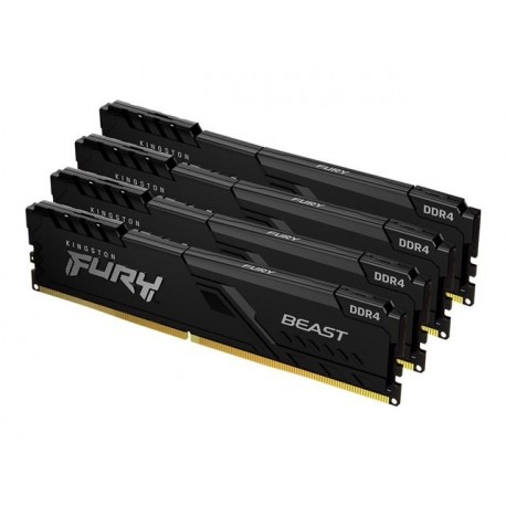 Pomnilnik DDR4 64GB (4x16GB) 3200MHz KINGSTON FURY Beast Black, KF432C16BBK4/64