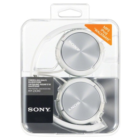 Slušalke SONY MDRZX310W, bele
