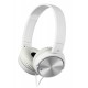 Slušalke naglavne SONY MDRZX110W, bele barve, MDRZX110W.AE