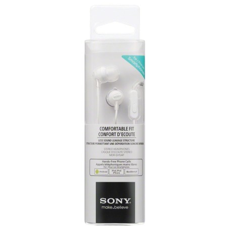 Slušalke Sony MDREX15AP, bele