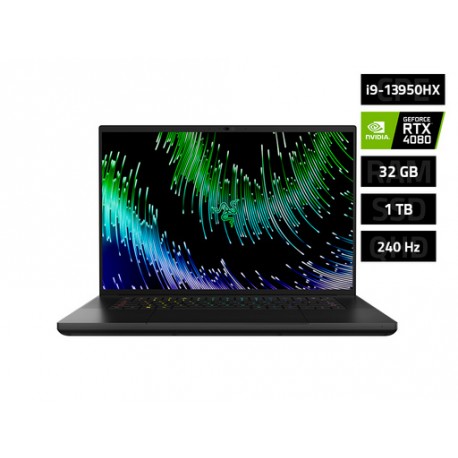 Prenosnik Razer Blade 16 QHD 240Hz, i9-13950HX, 32GB, 1TB SSD, RTX 4080, W11