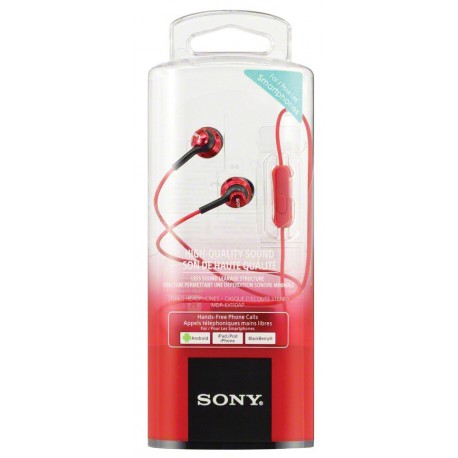 Slušalke za Android/iPhone SONY MDREX110AP rdeča, MDREX110APR.CE7