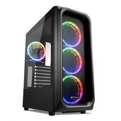 Ohišje ATX SHARKOON TK5M RGB, okno, gaming, črno