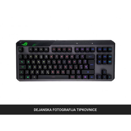 Tipkovnica Brezžična+USB ASUS ROG Claymore II RGB, Rdeča
