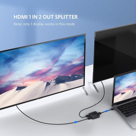 Ugreen HDMI 2.0 2x1 dvo smeren razdelilec, stikalo - box