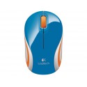 Miška za prenosnik brezžična optična Logitech M187 modra