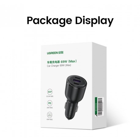Avtomobilski polnilec Ugreen 69W USB, USB-C