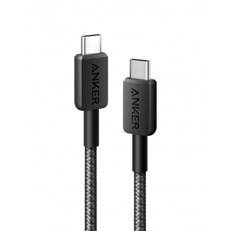 Kabel Anker 322 USB-C na USB-C pleten 1,8m črn