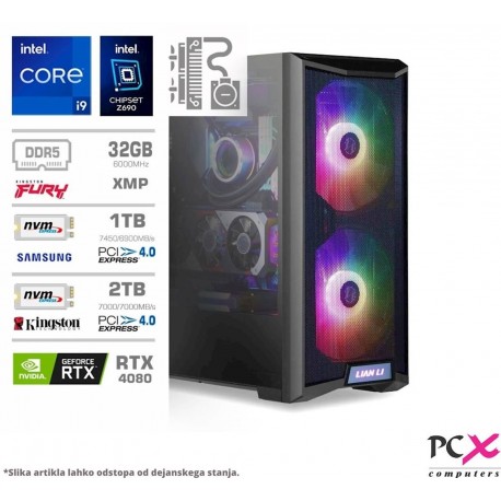 Računalnik PCX Exter 238 i9 13900, 32GB, 1TB+2TB, RTX4080
