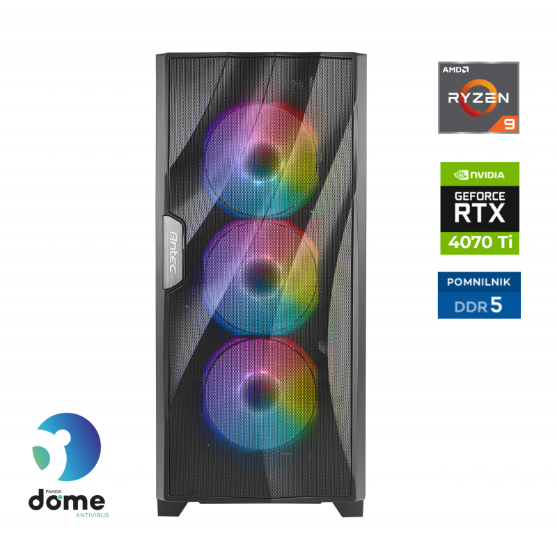 Gamer Elite R9-7950X | RTX 4070 Ti | 64 GB DDR5 6000MHz | 4 TB SSD NVMe | Premium gaming računalnik | Komponentko