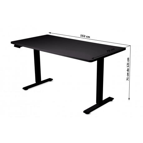 Ergonomska miza Ergovision Clever, črna/črna