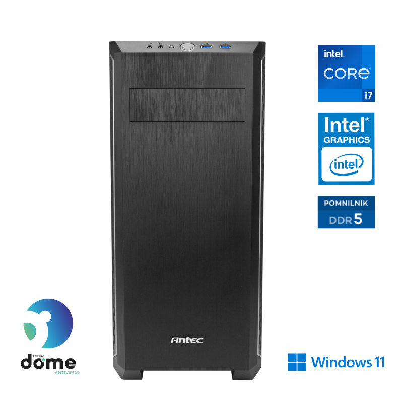 Home Extreme i7-14700 | Intel UHD | 32 GB DDR5 6000Mhz | 2 TB SSD NVMe | Zračno hlajenje | W11H | Fantastičen hišni računalnik | Komponentko
