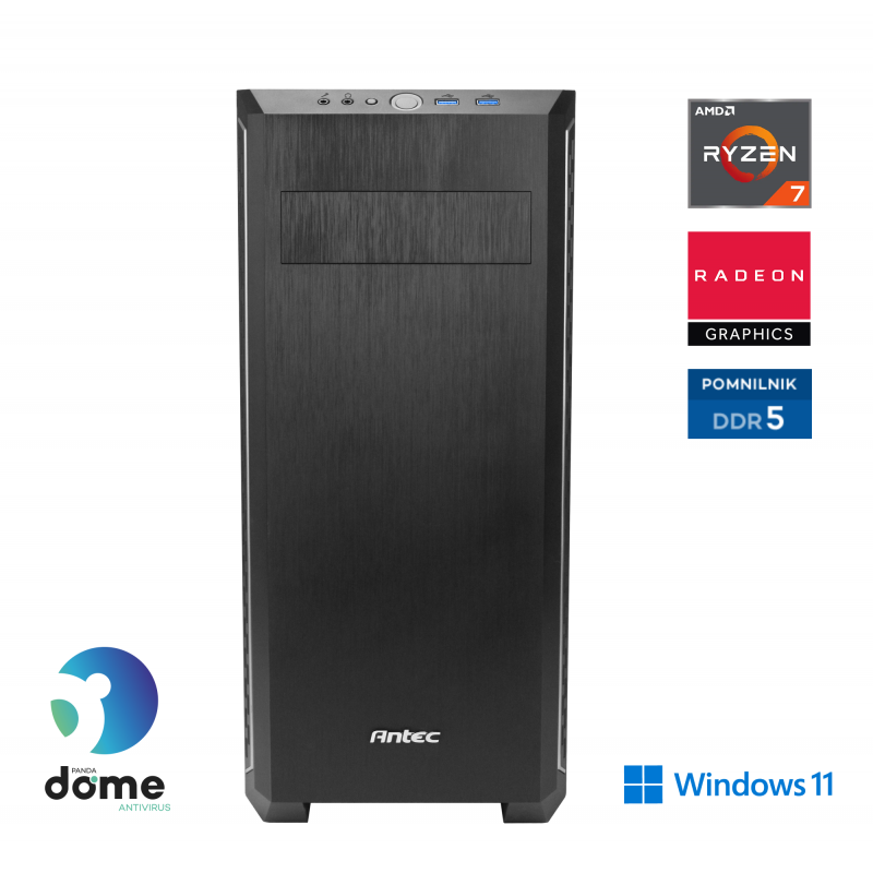 Računalnik ANNI Home Extreme R7 8700G / Radeon / 32 GB / 2 TB / W11H komponentko