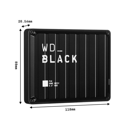 Zunanji disk 2TB USB 3.0 WD BLACK P10, WDBA2W0020BBK-WES1