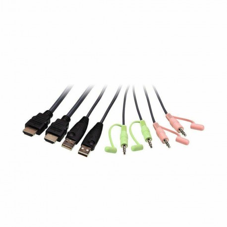 ATEN KVM stikalo 2x1 mini 4K HDMI/USB/ AVDIO s kabli CS22H