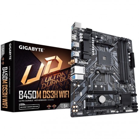 Matična plošča GIGABYTE B450M DS3H WIFI AM4, DDR4, mATX