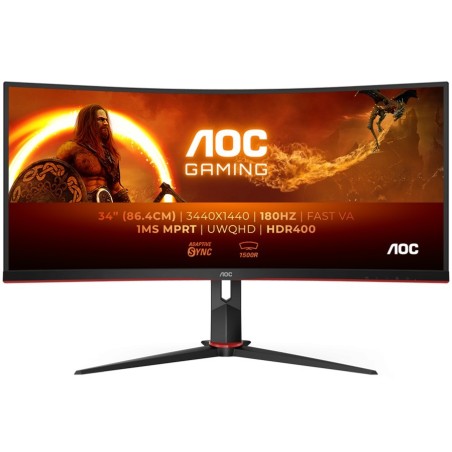 Monitor AOC CU34G2XP/BK, ukrivljen