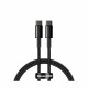 Kabel Baseus USB C-C 1m 100W 20V 5A črn Tungsten pleten CATWJ-01