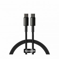 Kabel Baseus USB C-C 1m 100W 20V 5A črn Tungsten pleten CATWJ-01