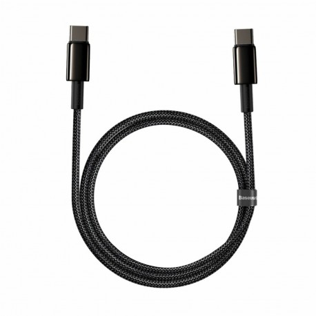 Kabel Baseus USB C-C 1m 100W 20V 5A črn Tungsten pleten CATWJ-01