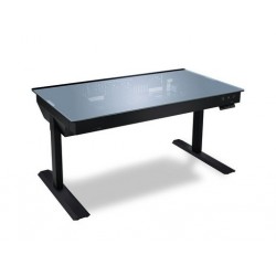 Miza z ohišjem ATX Lian Li DK-05F Dual, Sit-Stand, Switchable Glass, RGB, black