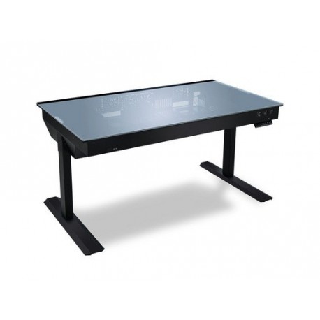 Miza z ohišjem ATX Lian Li DK-05F Dual, Sit-Stand, Switchable Glass, RGB, black