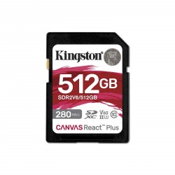 Pomnilniška kartica SDXC 512GB KINGSTON Canvas REACT Plus, UHS-II, C10, U3, V60