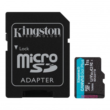 Pomnilniška kartica SDXC 1TB KINGSTON micro Canvas GO Plus, C10, UHS-I, U3, V30