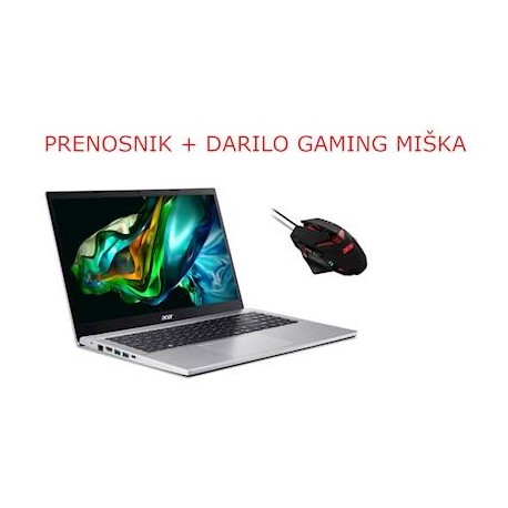 Prenosnik ACER Aspire 3 R7-5700U, 16GB, SSD 512GB + miška
