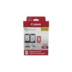 Črnilo CANON PG-545XL/CL-546XL, dvojno pakiranje + fotopapir