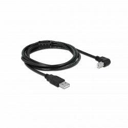 Kabel Delock USB-A 2.0 v USB-B 2m kotni, črn