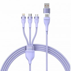 Kabel Baseus USB-C v USB-A 2v3 Lightning/USB-C/MicroUSB 1.2m vijola, CASS030105