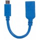 Adapter Manhattan, USB-C v USB-A, moški/ženski, USB 3.2 Gen 1, 15cm, moder