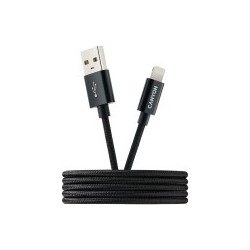 Kabel CANYON CFI-3, Lightning v USB kabel za Apple, pleten, 1m, črn