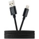 Kabel CANYON CFI-3, Lightning v USB kabel za Apple, pleten, 1m, črn